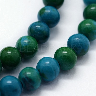 Synthetic Chrysocolla Beads Strands X-G-I199-34-6mm-1