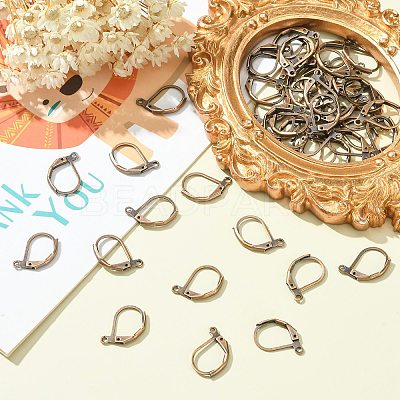 Brass Leverback Earring Findings EC223-R-1