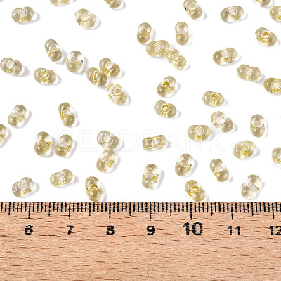 Baking Paint Transparent Glass Seed Beads SEED-N006-05B-1