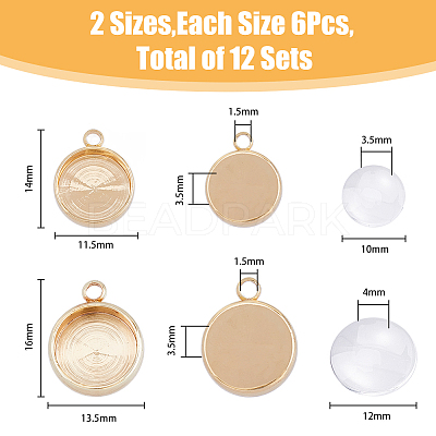 DIY Blank Dome Pendant Making Kits DIY-FH0005-05-1