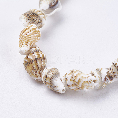 Natural Sea Shell Beads Strands BSHE-K012-07-1