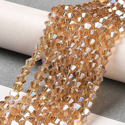Transparent Electroplate Glass Beads Strands LS-EGLA-A039-T4mm-B18-1