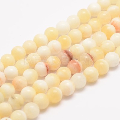 Natural Honey Jade Bead Strands G-K153-B26-4mm-1