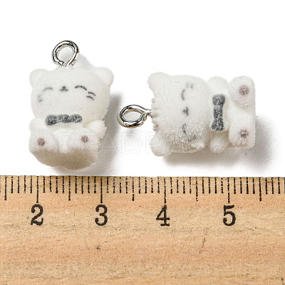 Flocky Resin Pendants RESI-D012-01A-1