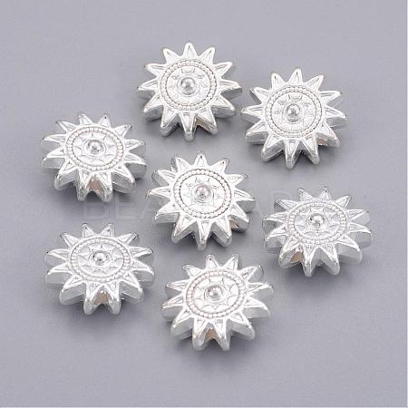 Tibetan Style Alloy Sun Beads TIBEP-GC188-S-RS-1
