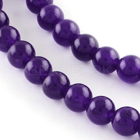 Dyed Natural Jade Round Bead Strands G-Q937-4mm-22-1