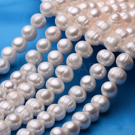 Potato Natural Cultured Freshwater Pearl Beads Strands PEAR-E007-11-12mm-AB-1