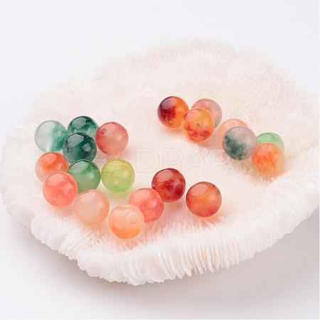 Two Tone Natural Jade Beads X-G-R165-8mm-M1-1