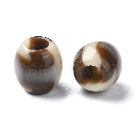 Two Tone Resin European Beads RESI-U008-06E-1