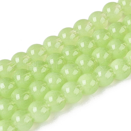Transparent Glass Imitation Cat Eye Beads Strands GLAA-Q110-01B-09-1