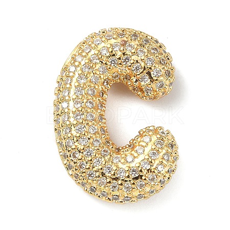 Rack Plating Brass Micro Pave Cubic Zirconia Pendants KK-Q790-01C-G-1