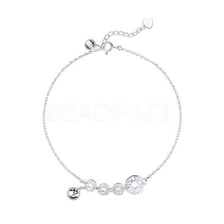 925 Thai Sterling Silver Anklets AJEW-BB60876-A-1