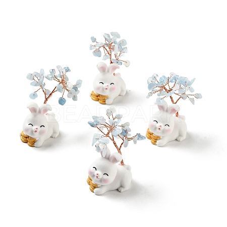 Natural Aquamarine Tree Display Decorations DJEW-E007-01RC-02-1