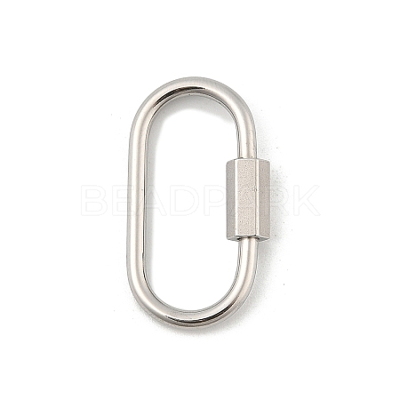 Non-Tarnish 304 Stainless Steel Screw Carabiner Lock Charms STAS-H107-04D-P-1