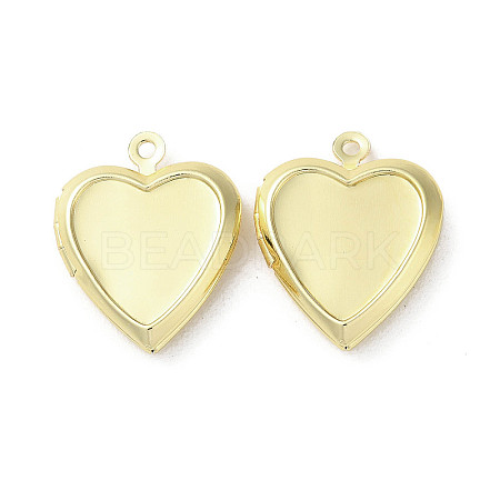 Rack Plating Brass Locket Pendants KK-G489-03G-1
