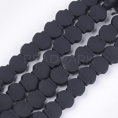 Spray Painted Non-magnetic Synthetic Hematite Beads Strands G-T116-23-17-1