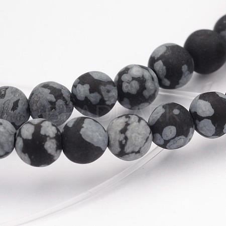 Natural Snowflake Obsidian Gemstone Beads X-G-J338-03-4mm-1