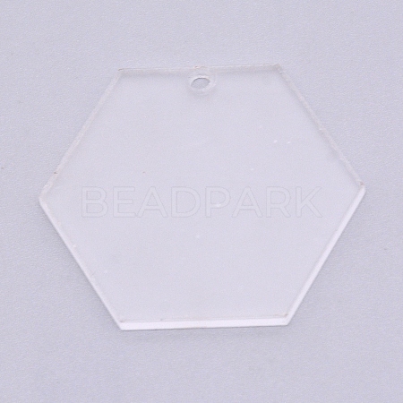 Transparent Acrylic Big Pendants TACR-WH0001-36B-1