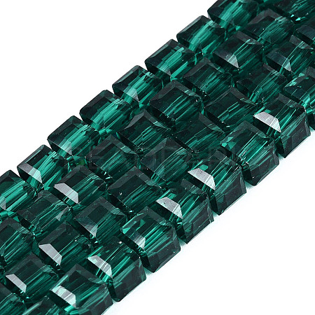 Transparent Glass Beads Strands GLAA-R041-8x8mm-A16-1