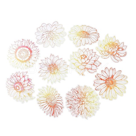 Flower Waterproof PET Stickers Set DIY-G118-01D-1