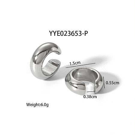 Elegant 304 Stainless Steel Cuff Earrings NQ7572-2-1