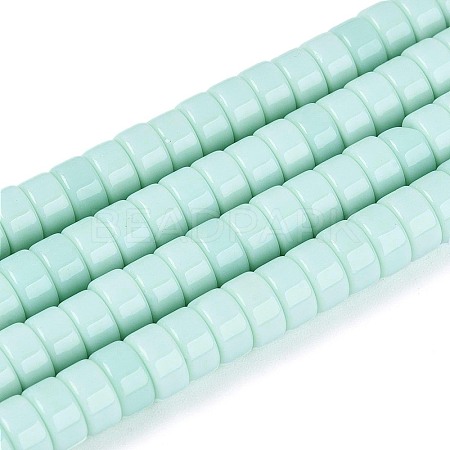 Opaque Solid Color Glass Beads Strands LS-GLAA-N026-3x6mm-14-1