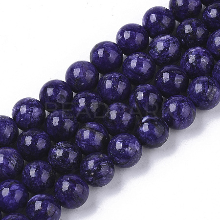 Natural Quartzite Jade Beads Strands LS-G-S150-57-8mm-1-1