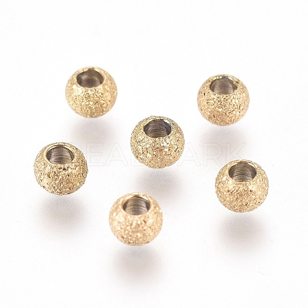 Ion Plating(IP) 304 Stainless Steel Textured Spacer Beads LS-X-STAS-P108-04G-A-1