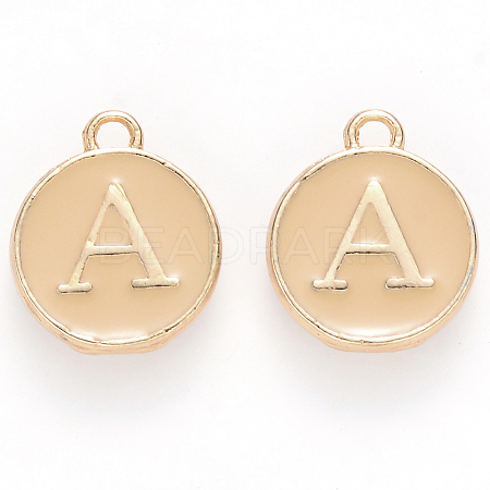 Golden Plated Alloy Enamel Charms X-ENAM-S118-06A-1
