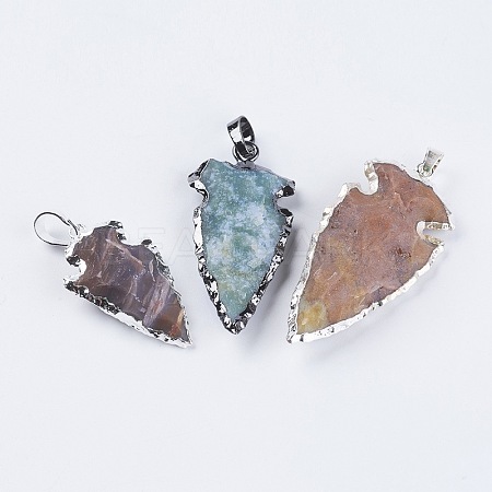 Natural Mixed Stone Pendants G-L479-22-1