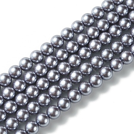 Eco-Friendly  Dyed Glass Pearl Round Beads Strands HY-A002-8mm-RB028-1
