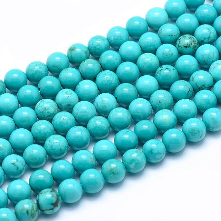 Natural Magnesite Round Beads Strands TURQ-G148-03-6mm-1