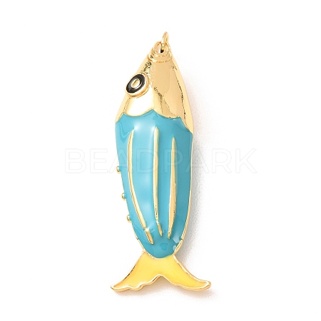 Brass with Enamel Big Pendants KK-CBA2F11-05G-02-1