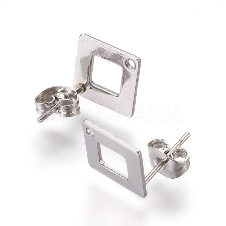 Tarnish Resistant 304 Stainless Steel Stud Earring Findings for Dangle Charms LS-STAS-L216-06A-P-1