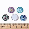 Mosaic Printed Glass Half Round/Dome Cabochons GGLA-N004-12mm-G-5