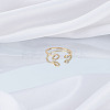 1Pc Brass Micro Pave Clear Cubic Zirconia Open Cuff Rings for Women RJEW-LP0002-37D-3