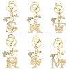 Alloy Rhinestone & Iron Keychain KEYC-YW00279-02-2