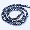 Electroplate Glass Beads Strands EGLA-A034-P6mm-B01-2
