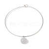Brass with ABS Imitation Pearl Charm Necklace BJEW-Q350-05D-P-1