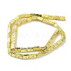 Electroplated Natural Lava Rock Beads Strands G-H303-A04-G01-2