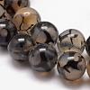 Natural Dragon Veins Agate Bead Strands G-K166-14-8mm-01-3