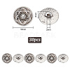 30Pcs Zinc Alloy Shank Buttons BUTT-GO0001-01-2