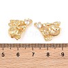 Brass Micro Pave Clear Cubic Zirconia Pendants KK-CBA6818-05G-3
