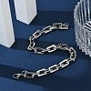 Tarnish Resistant Rectangle 201 Stainless Steel Chain Bracelets BJEW-N240-06P-4