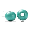 10 Colors Eco-Friendly Wood Beads Sets WOOD-YW0001-01-6