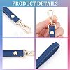 12Pcs 12 Colors PU Leather Wrist Strap Keychains KEYC-CA0001-19-5