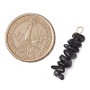 Gradient Color Natural Smoky Quartz & Natural Obsidian & Natural Labradorite Chip Beaded Pendants PALLOY-JF02795-07-2