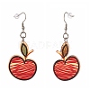 Apple Transparent Acrylic Dangle Earrings EJEW-JE04547-06-3