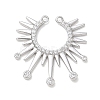 Brass Micro Pave Clear Cubic Zirconia Connector Charms CU-CBAEC29-01P-1