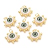 Brass Acrylic Pendants ZIRC-J024-01G-04-1